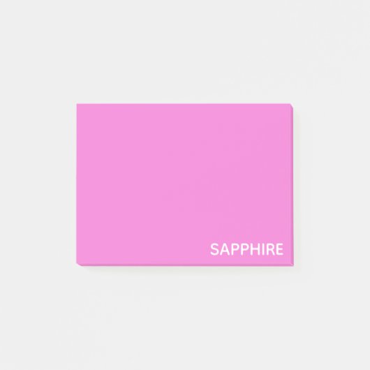 Roze kleurnaam saffier post-it® notes (Voorkant)