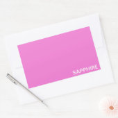 Roze kleurnaam saffier rechthoekige sticker (Envelop)