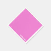 Roze kleurnaam saffier servet (Hoek)