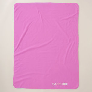 Roze kleurnaam saffier sherpa deken