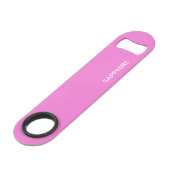 Roze kleurnaam saffier speed flessenopener (Voorkant Gekanteld)