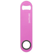 Roze kleurnaam saffier speed flessenopener (Voorkant)