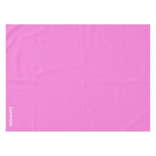 Roze kleurnaam saffier tafelkleed (Voorkant (Horizontaal))