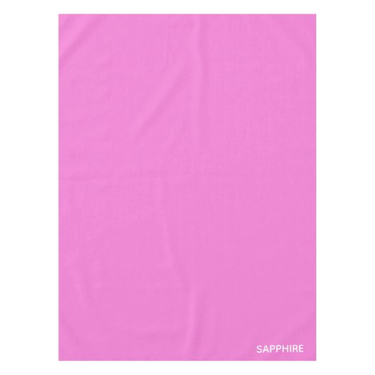 Roze kleurnaam saffier tafelkleed (Voorkant)