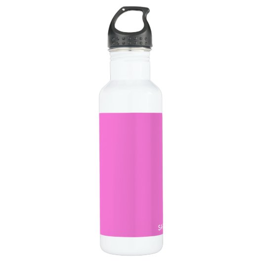 Roze kleurnaam saffier waterfles  (Voorkant)