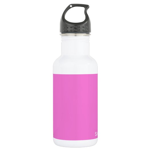 Roze kleurnaam saffier waterfles (Voorkant)