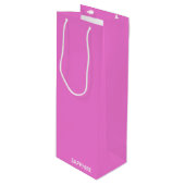 Roze kleurnaam saffier wijn cadeautas (Voorkant Gekanteld)