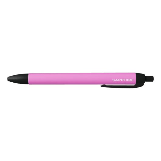 Roze kleurnaam saffier zwarte inkt pen (Bodem)