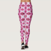 roze kleurrijke abstract leggings (Achterkant)