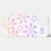 Roze kleurrijke Daisy Flowers Waterverf Girly Case-Mate iPhone Case (Achterkant (horizontaal))