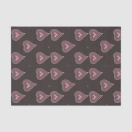 Roze Kleurrijke Delicate Hearts Dark Tissue Paper Tissuepapier