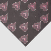 Roze Kleurrijke Delicate Hearts Dark Tissue Paper Tissuepapier (Detail)