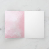 Roze kleurrijke eenhoorn meisje Happy Birthday Kaart (Binnen)