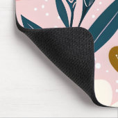 Roze Kleurrijke Esthetische Bloemen Muismat (Hoek)