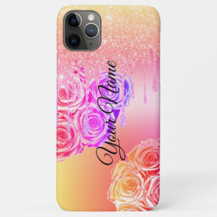 Roze kleurrijke glitter sprankelende druppels Case-Mate iPhone case
