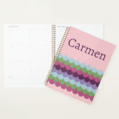 Roze kleurrijke golven planner (Display)
