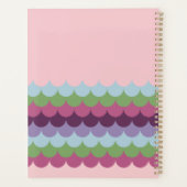 Roze kleurrijke golven planner (Achterkant)