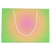 Roze kleurrijke groene gradiënt Ombre Aura Groot Cadeauzakje (Achterkant)