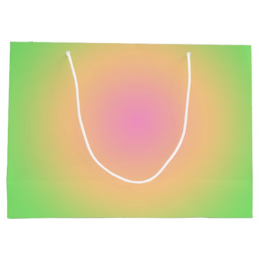 Roze kleurrijke groene gradiënt Ombre Aura Groot Cadeauzakje (Achterkant)