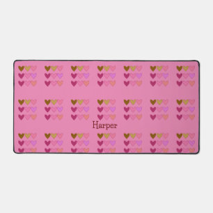  Roze + Kleurrijke Harten Dames Bureaumat
