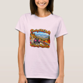 Roze Kleurrijke Herfstkleuren Smoky Mt T-Shirt