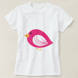 Roze, kleurrijke, melkachtige vogels T-Shirt
