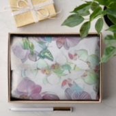 Roze kleurrijke orchidee bloemvlinders waterverf tissuepapier (Geschenk)