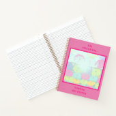 Roze Kleurrijke Paraplu's Class Student Notitieboek (Binnen)