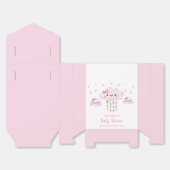 Roze Kleurrijke Raindrop Sweetheart Baby shower Bedankdoosjes (Ongevouwen)
