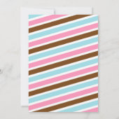 Roze Kleurrijke Sprinkle Donuts Verjaardag Uitnodi Kaart (Achterkant)