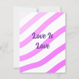 Roze kleurrijke strepen pastel liefde is liefde tr briefkaart