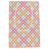 Roze kleurrijke Tartaar zomer Medium Cadeauzakje (Voorkant)