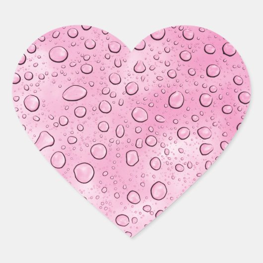 roze kleurstof waterdruppel ventilator hartslag S Hart Sticker (Voorkant)