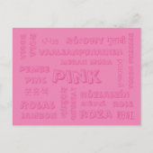Roze - Kleurtalen op Briefkaarten (Voorkant)