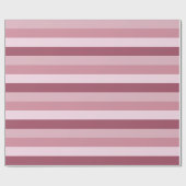 Roze Kleurtinten Strepen Ontwerp Cadeaupapier (Vlak)