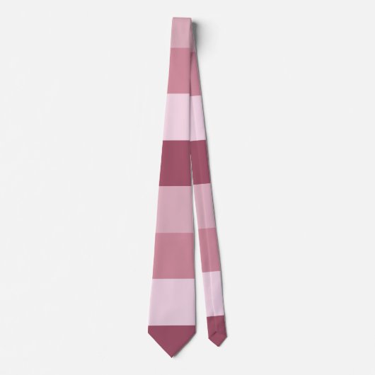 Roze Kleurtinten Strepen Ontwerp  Stropdas (Voorkant)