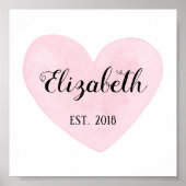 Roze kleuterafdruk. Baby. Kinder Poster (Voorkant)