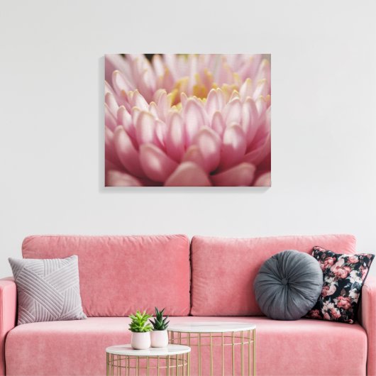 Roze kleverschilderkunst canvas afdruk (Insitu (Woonkamer))