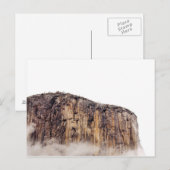 Roze klif stijgend boven wolken briefkaart (Voorkant / Achterkant)