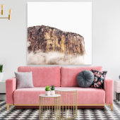 Roze klif stijgend boven wolken canvas afdruk (Insitu (Woonkamer))