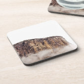 Roze klif stijgend boven wolken onderzetter (Linkerzijde)