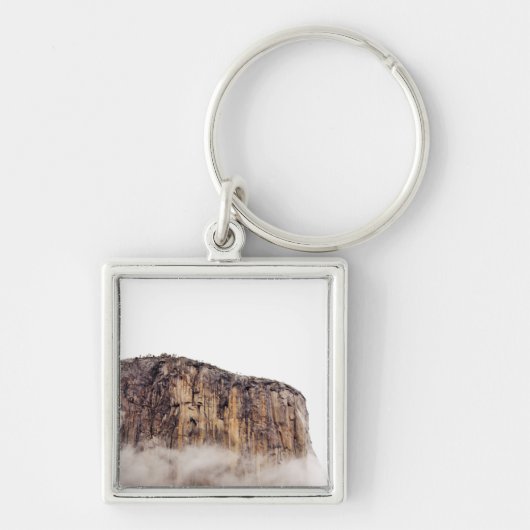 Roze klif stijgend boven wolken sleutelhanger (Voorkant)