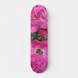 Roze klimmende Roos skateboard