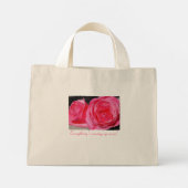 Roze klimmende Rozen Mini Tote Bag (Achterkant)