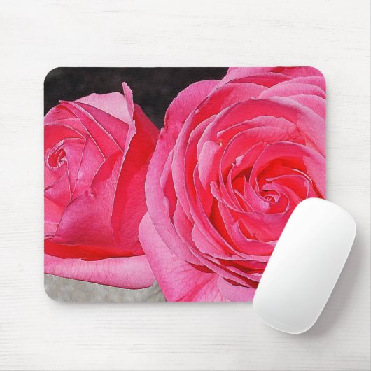 Roze klimmende Rozen Muismat (Met muis)