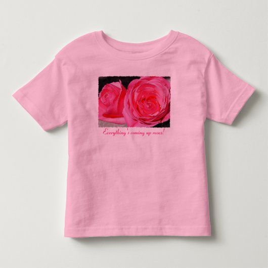 Roze Klimrozen Kinder Shirts (Voorkant)