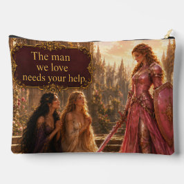 Roze klingeldame ridder Tweezijdige Fantasy Access Etui