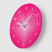 Roze klok met harten (Hoek)