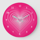 Roze klok met harten (Voorkant)