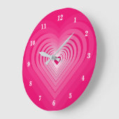 Roze klok met harten - Kies kleuren (Hoek)